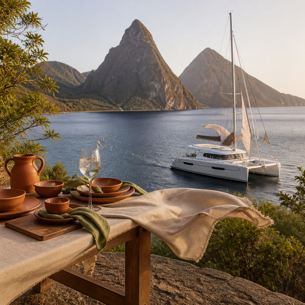 Sunset Catamaran, Cliffside Dinner, Piton Stargazing: One Perfect Romantic Evening in Saint Lucia